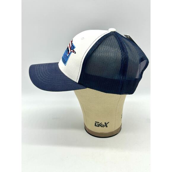 Ocean & Coast Hat Red White & Blue Dolphin Mesh Adjustable Snap Back OSFM - Picture 9 of 11